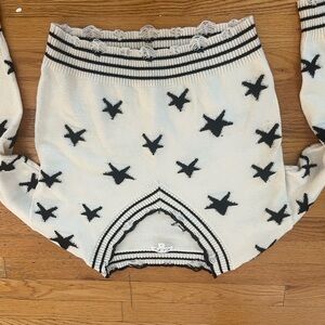 Women’s Star Patterned Black and White Bottoms